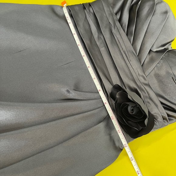 Bill Levkoff Style 188 in Charmeuse Strapless Formal Dress, Pewter #457, Size 0 - Picture 8 of 16